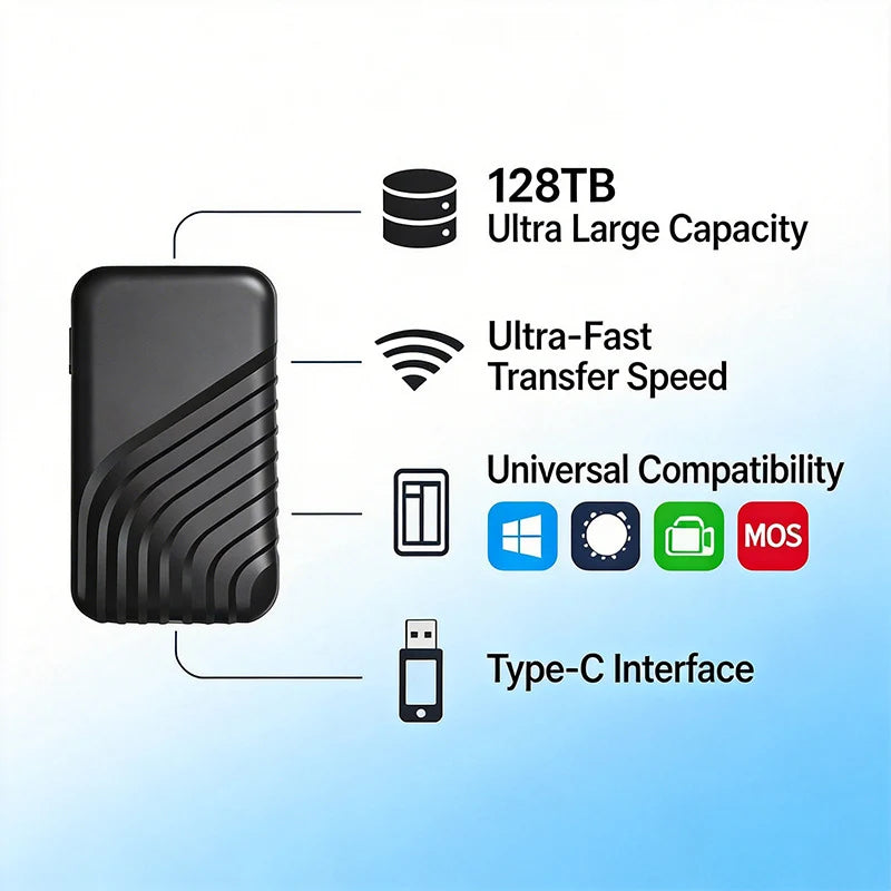 Portable SSD USB-C & USB 3.1 Compact Storage