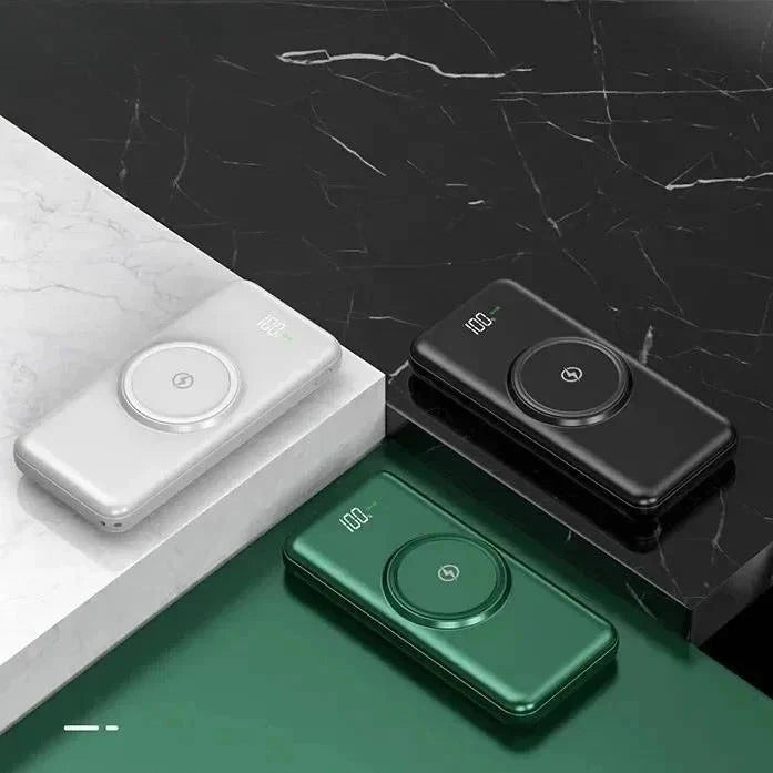 Power Bank 20,000 mAh Built-In Cables & Wireless Charging
