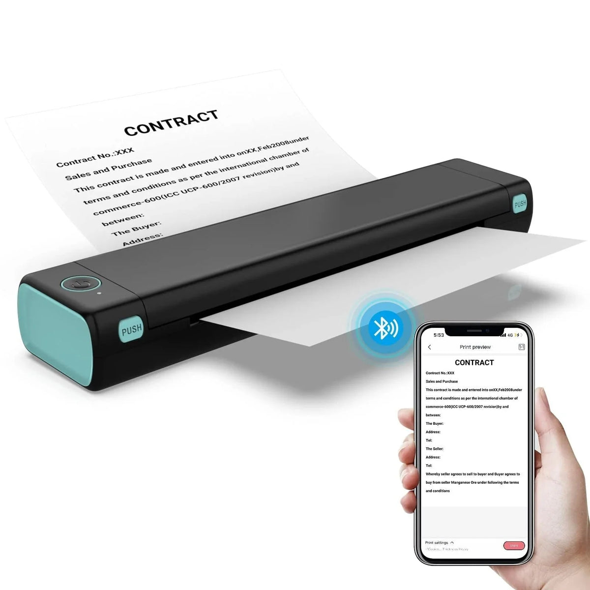 Printer A4 Wireless Thermal Ink-Free