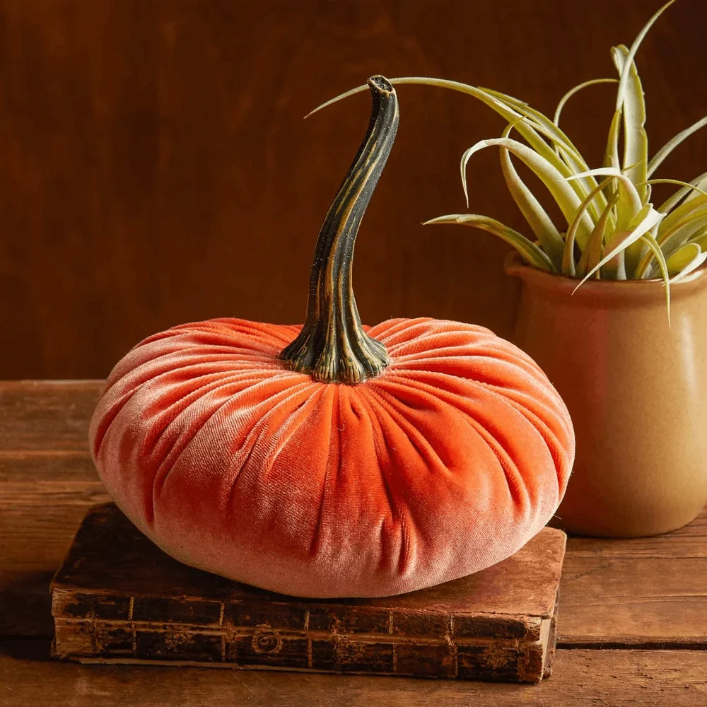 Pumpkin Cushion Plush Velvet Seasonal Decor