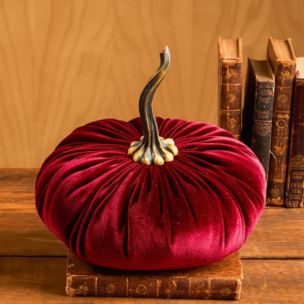 Pumpkin Cushion Plush Velvet Seasonal Decor