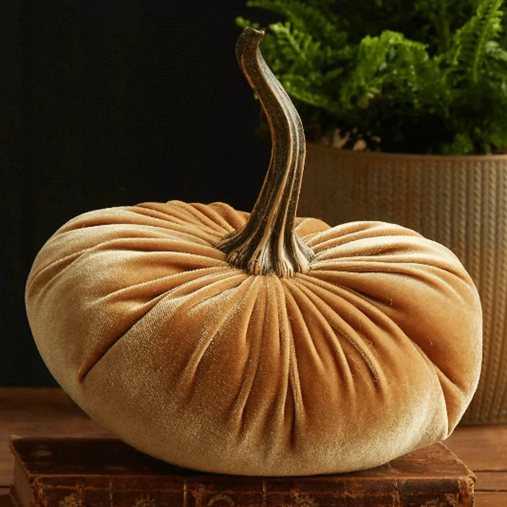 Pumpkin Cushion Plush Velvet Seasonal Decor