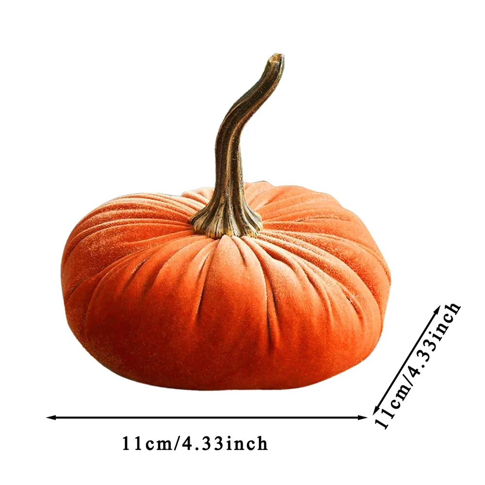 Pumpkin Cushion Plush Velvet Seasonal Decor