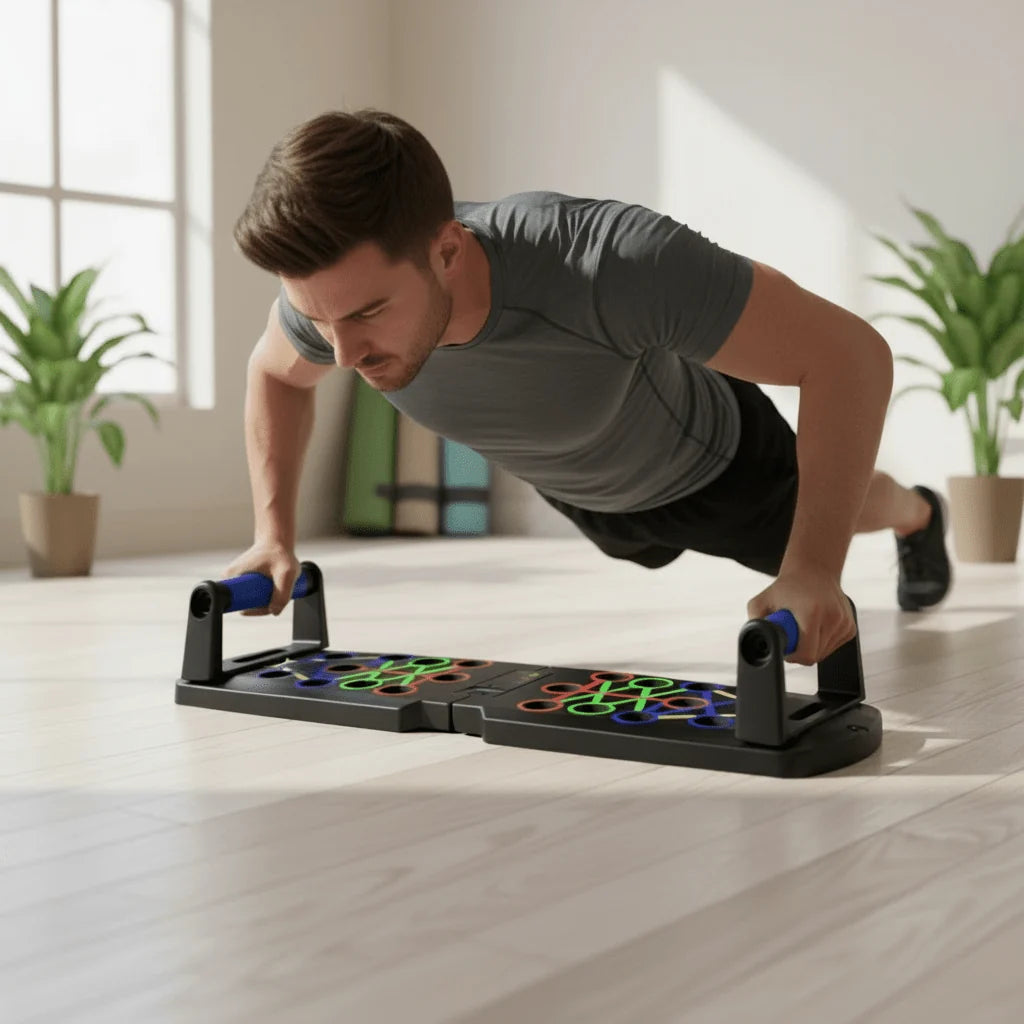 Push-Up Training Board Color-Coded Grip Zones
