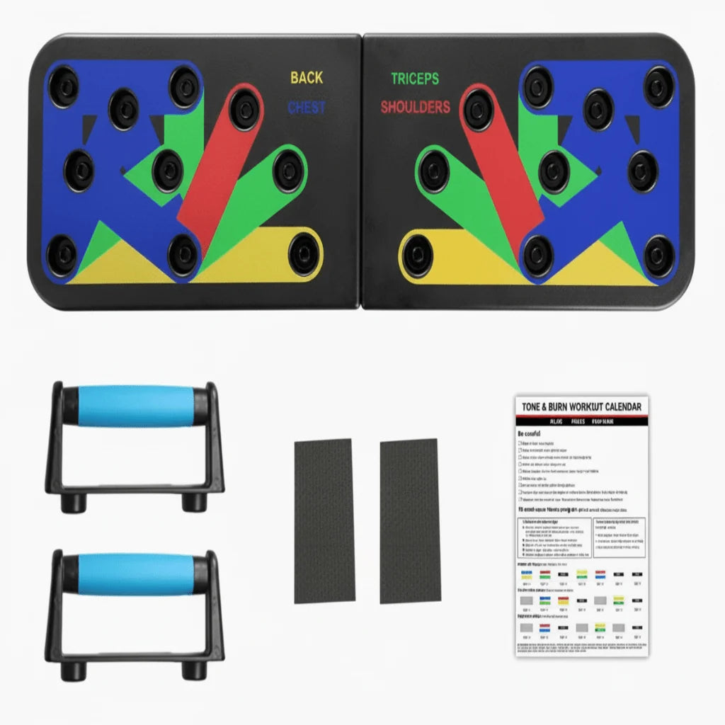 Push-Up Training Board Color-Coded Grip Zones