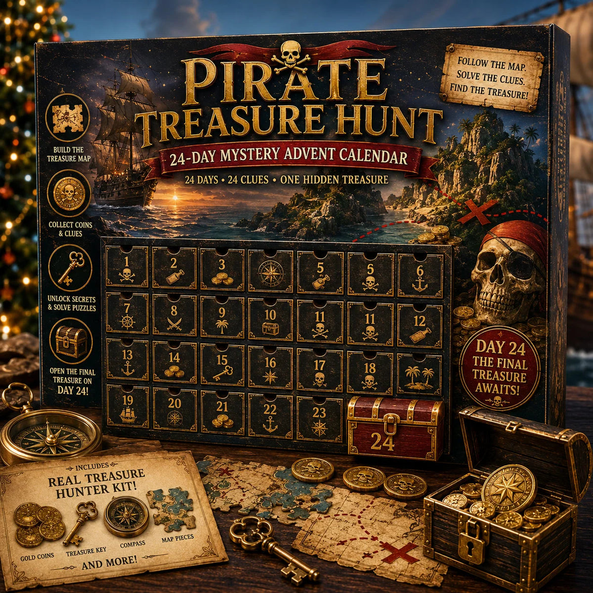 Puzzle Advent Calendar Ongoing Mystery Story 24 Daily Clues
