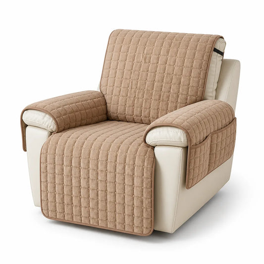 Quilted Non-Slip Recliner Cover with Side Pocket