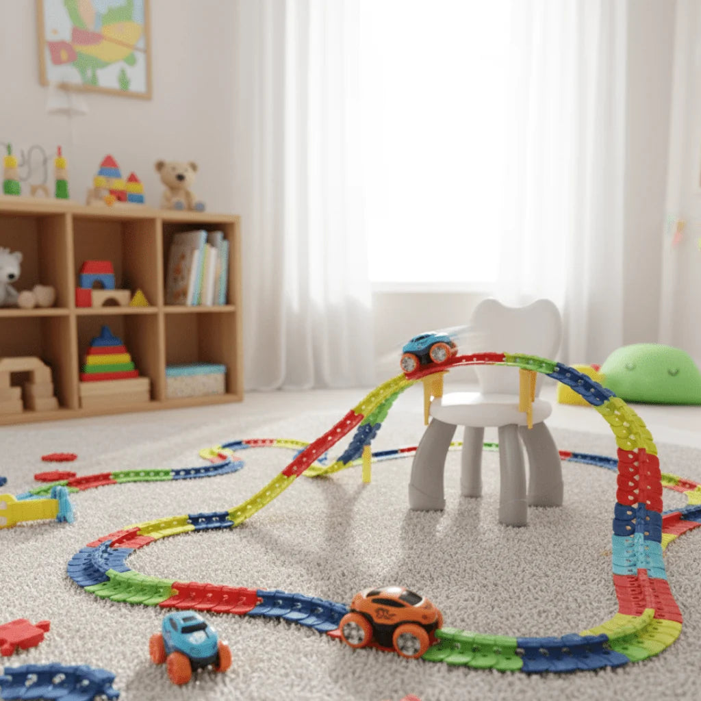 Race Track Set Flexible Pieces Curves & Loops