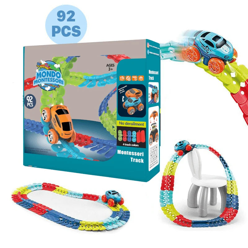 Race Track Set Flexible Pieces Curves & Loops