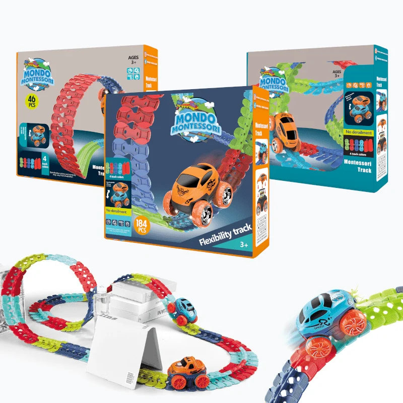 Race Track Set Flexible Pieces Curves & Loops