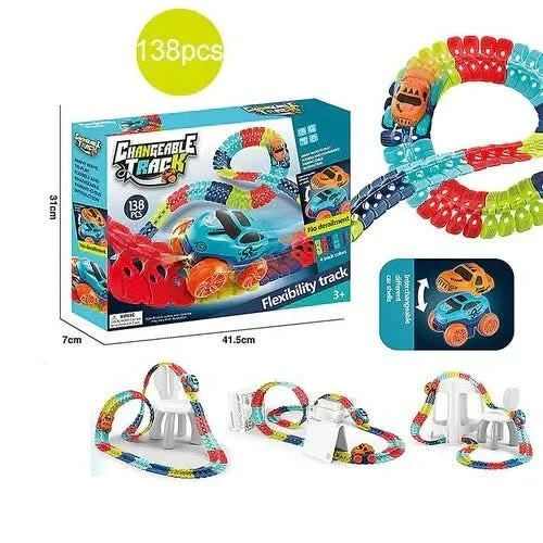 Race Track Set Flexible Pieces Curves & Loops