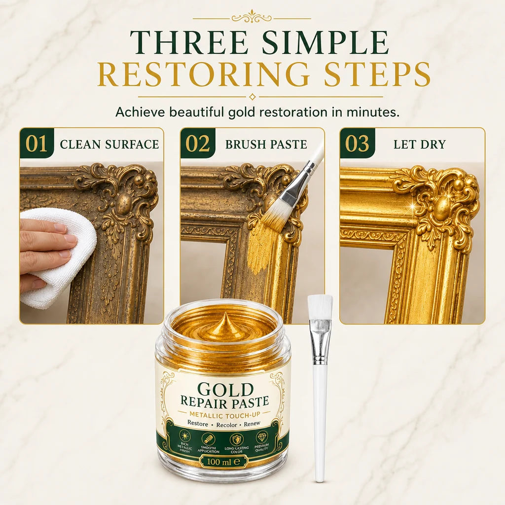 Repair Paste Metallic Gold Water-Resistant Finish