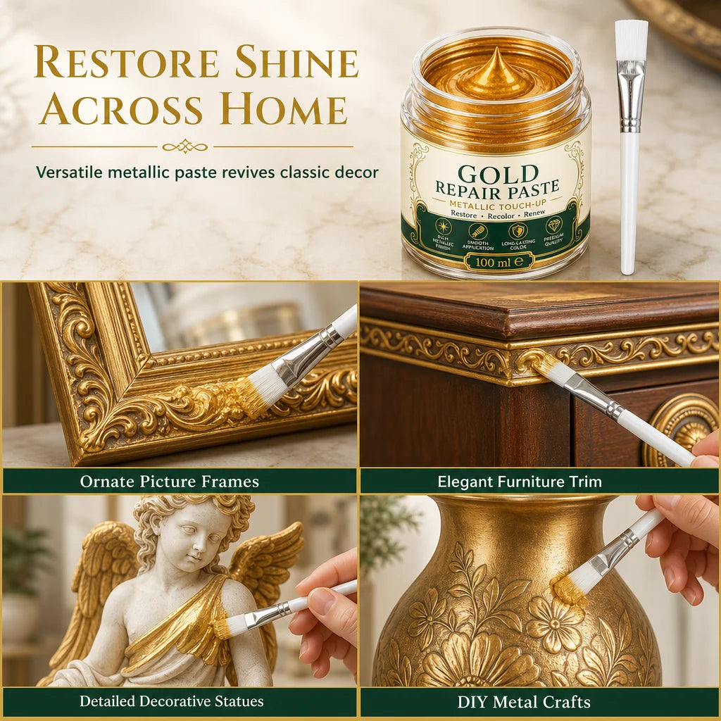 Repair Paste Metallic Gold Water-Resistant Finish