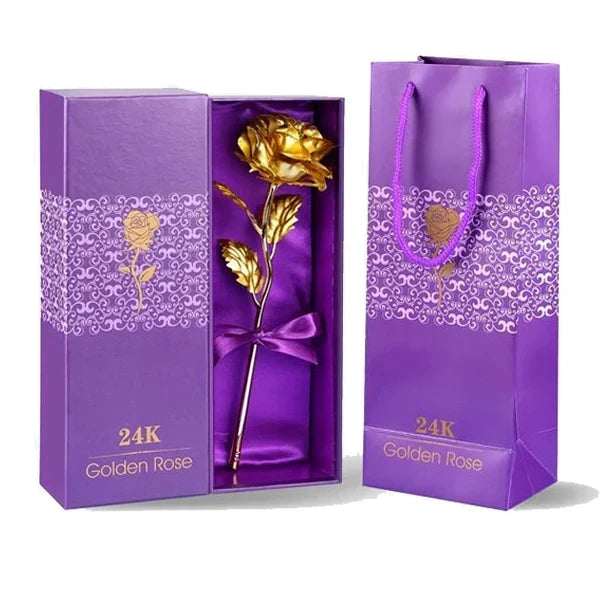 Rose 24K Gold Foil Plated Gift Box Included