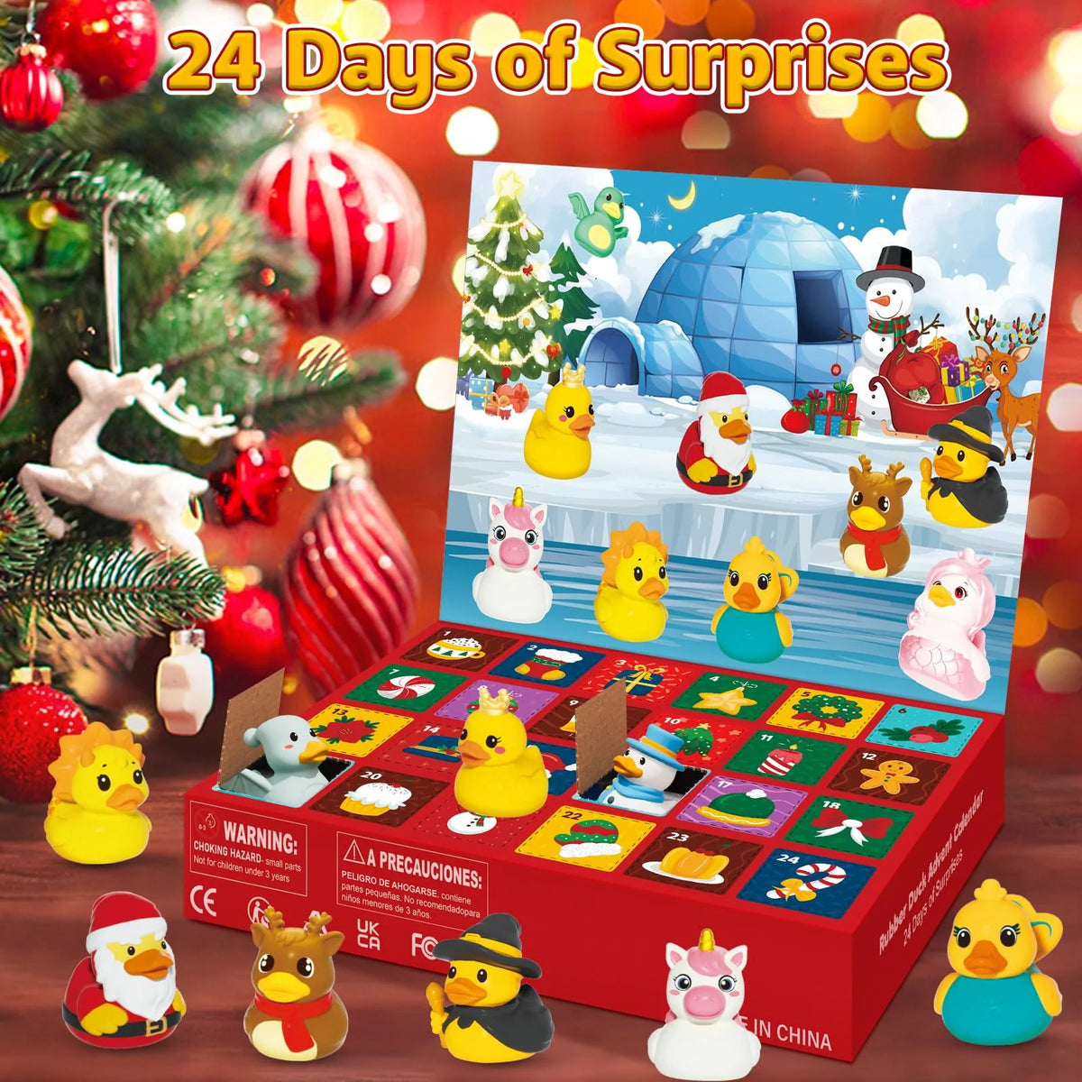 Rubber Duck Advent Calendar 24 Holiday Costumes Bath Toys