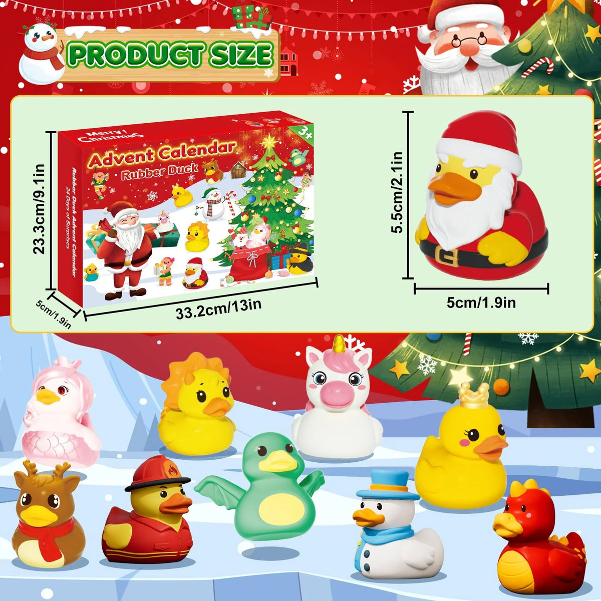 Rubber Duck Advent Calendar 24 Holiday Costumes Bath Toys