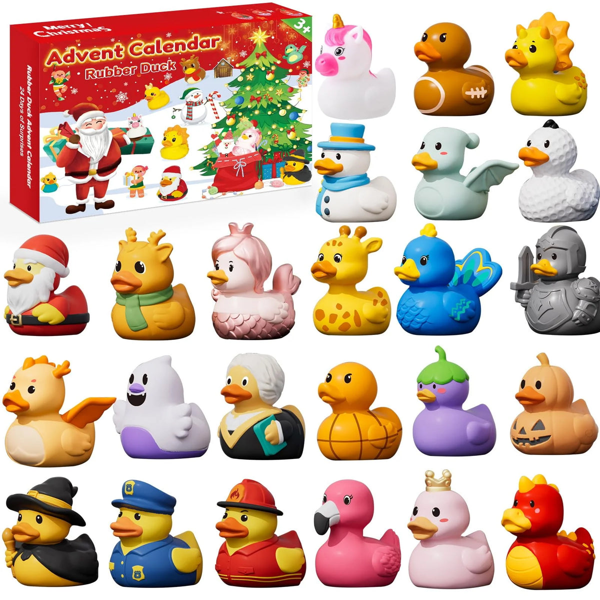 Rubber Duck Advent Calendar 24 Holiday Costumes Bath Toys