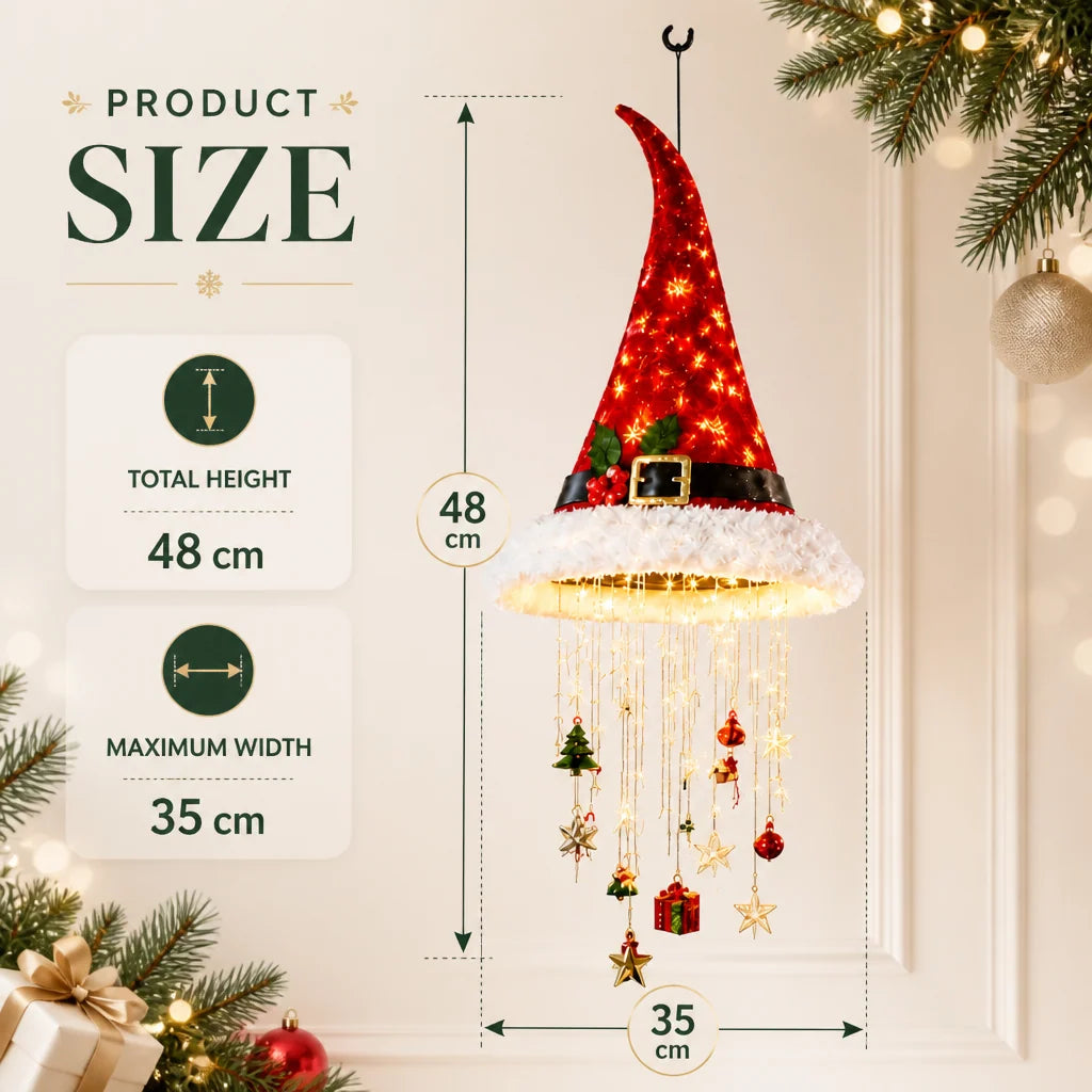 Santa Hat LED String Lights Festive Glow