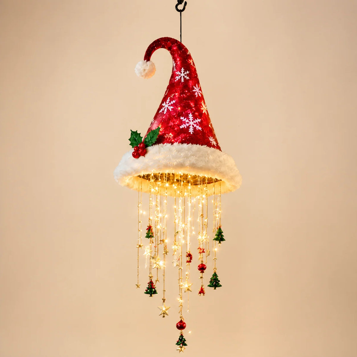 Santa Hat LED String Lights Festive Glow