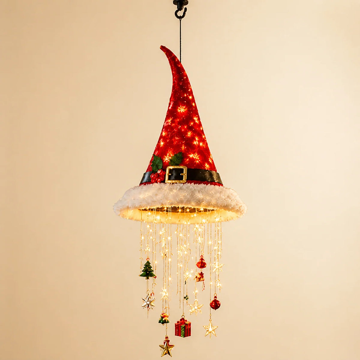 Santa Hat LED String Lights Festive Glow