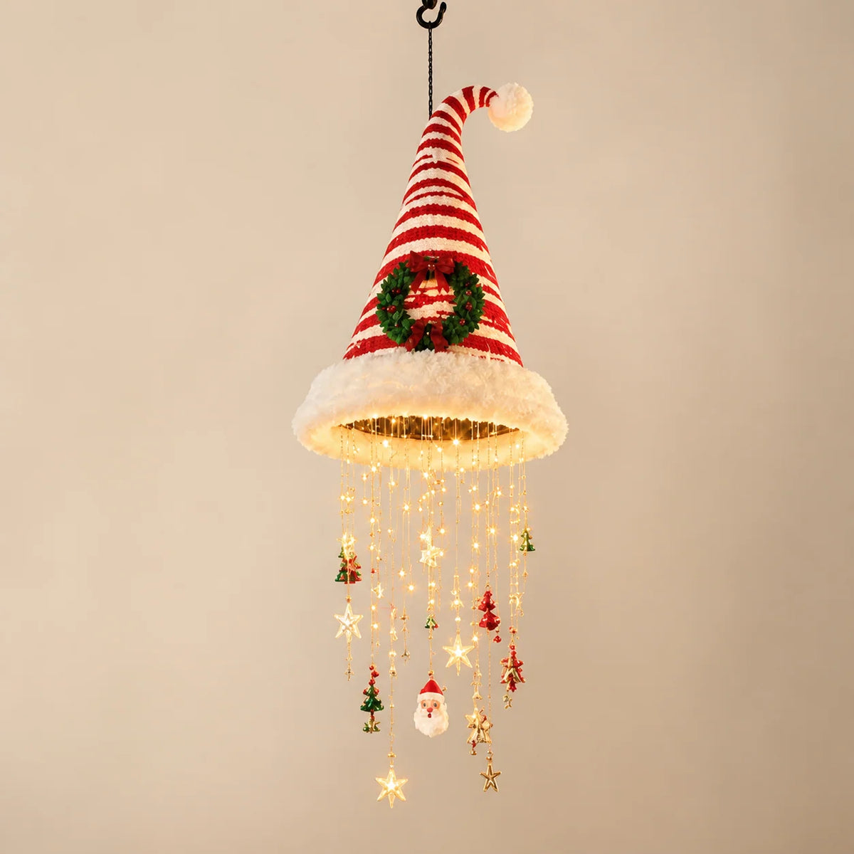 Santa Hat LED String Lights Festive Glow