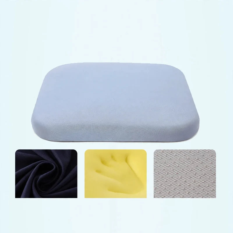 Seat Cushion Memory Foam Breathable Cotton-Blend Cover For Pressure Relief
