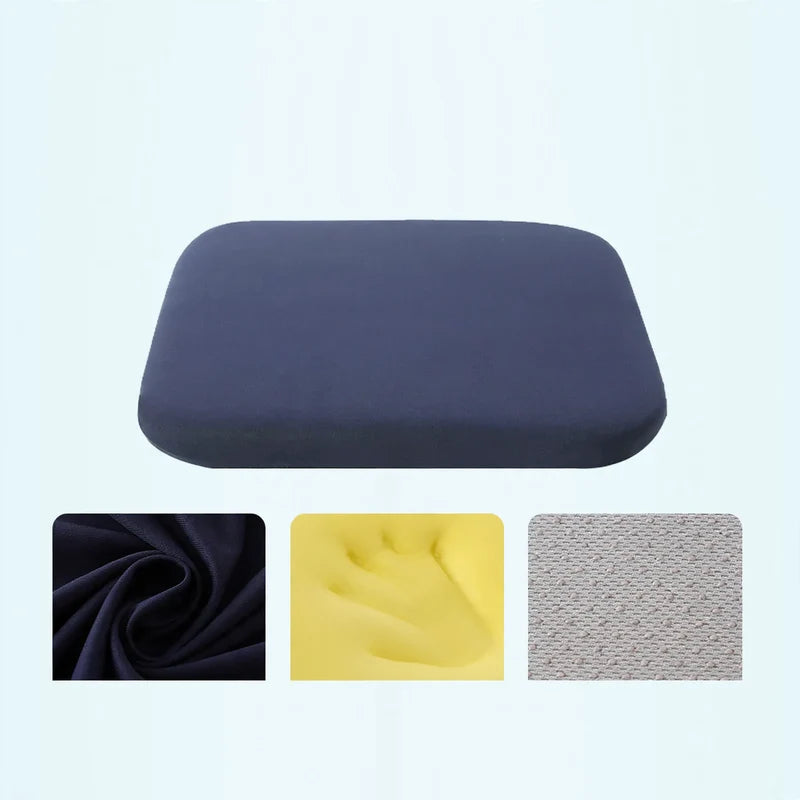 Seat Cushion Memory Foam Breathable Cotton-Blend Cover For Pressure Relief