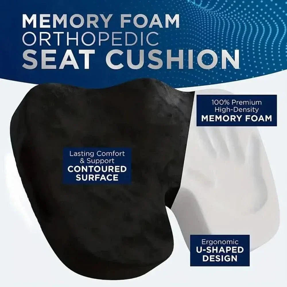 Seat Cushion U-Shaped Memory Foam Removable Washable Cover
