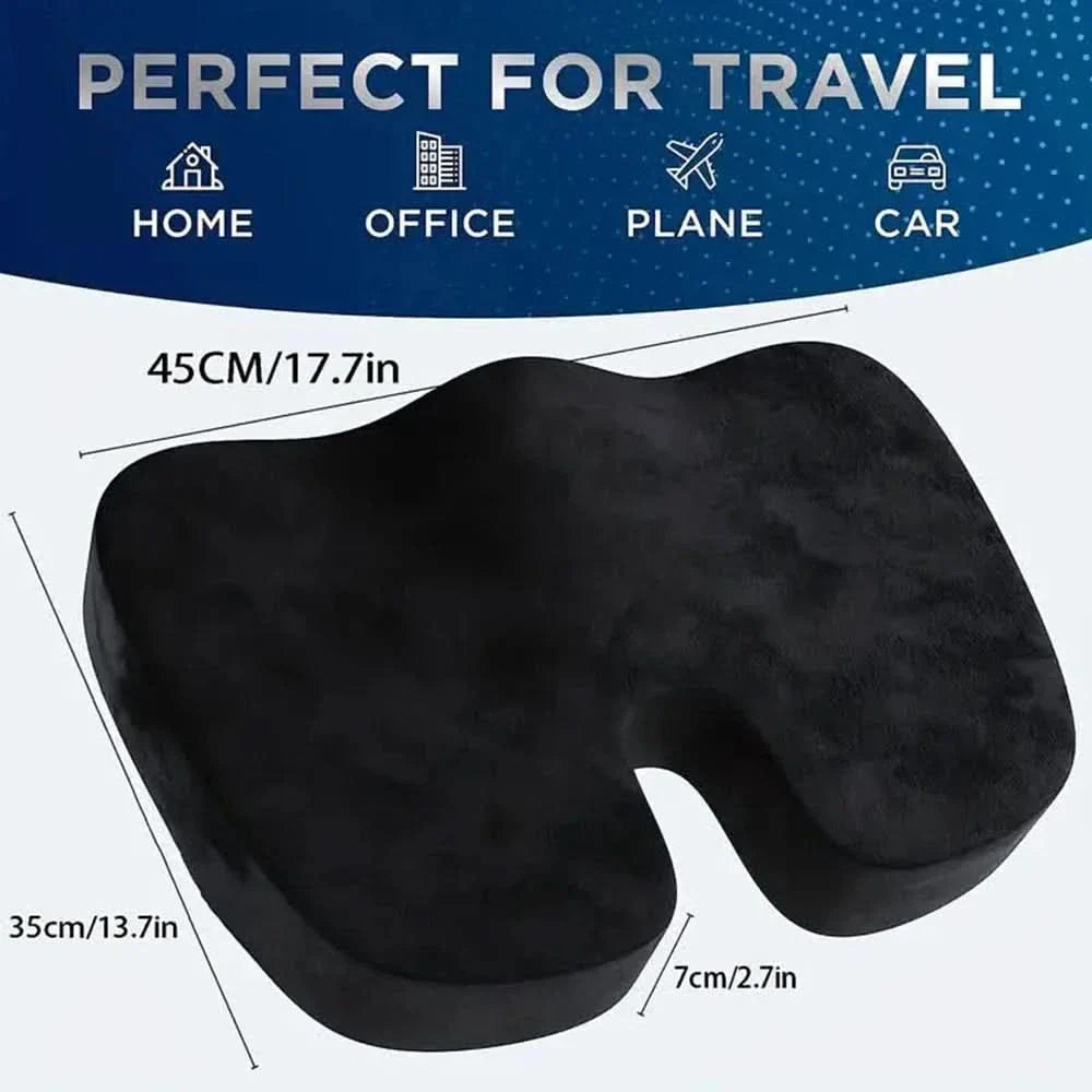 Seat Cushion U-Shaped Memory Foam Removable Washable Cover