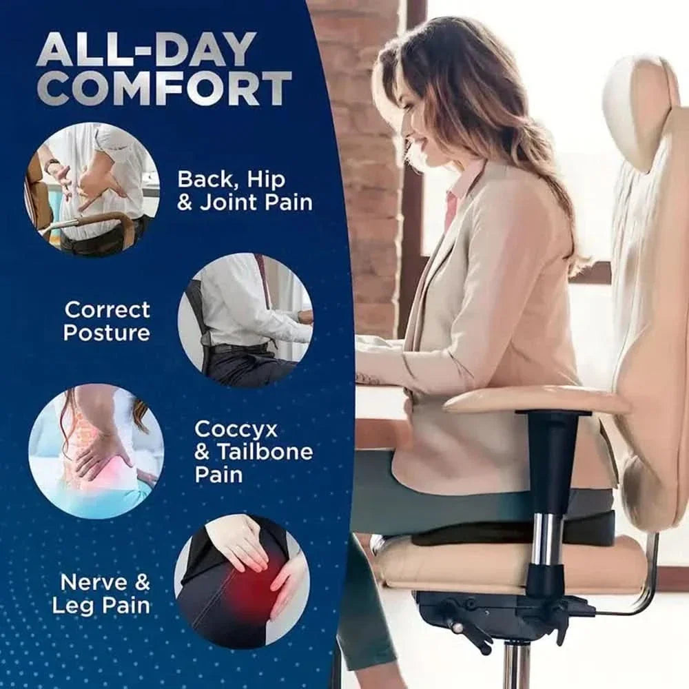 Seat Cushion U-Shaped Memory Foam Removable Washable Cover