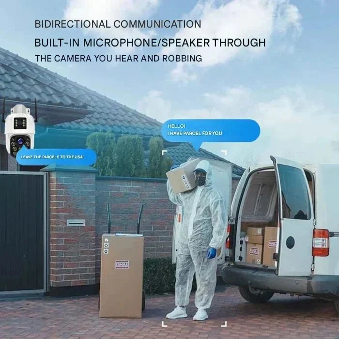 Security Camera 4K Solar-Powered 10× Optical Zoom
