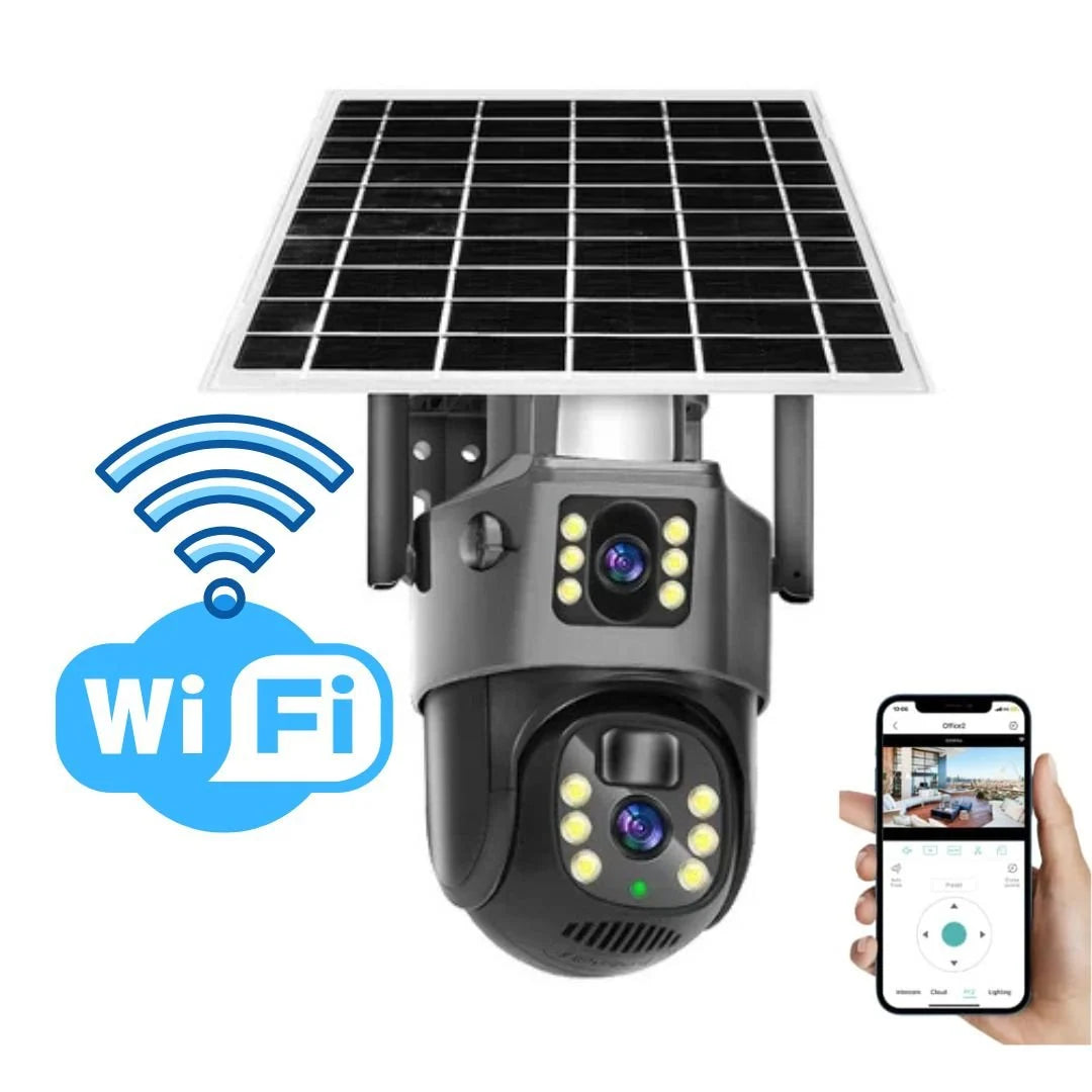 Security Camera 4K Solar-Powered 10× Optical Zoom