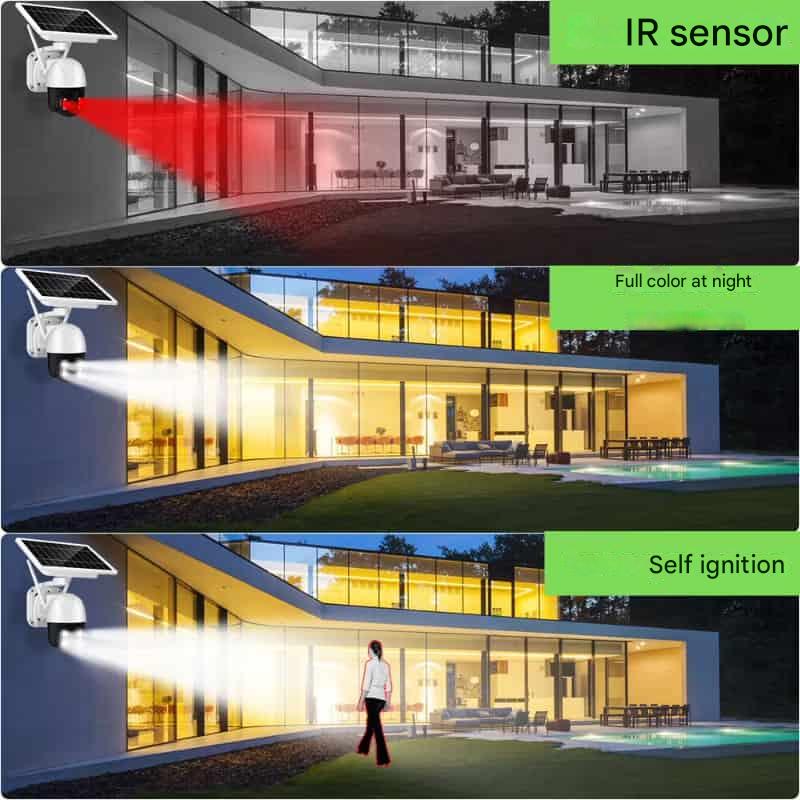 Security Camera 4K Solar-Powered 10× Optical Zoom