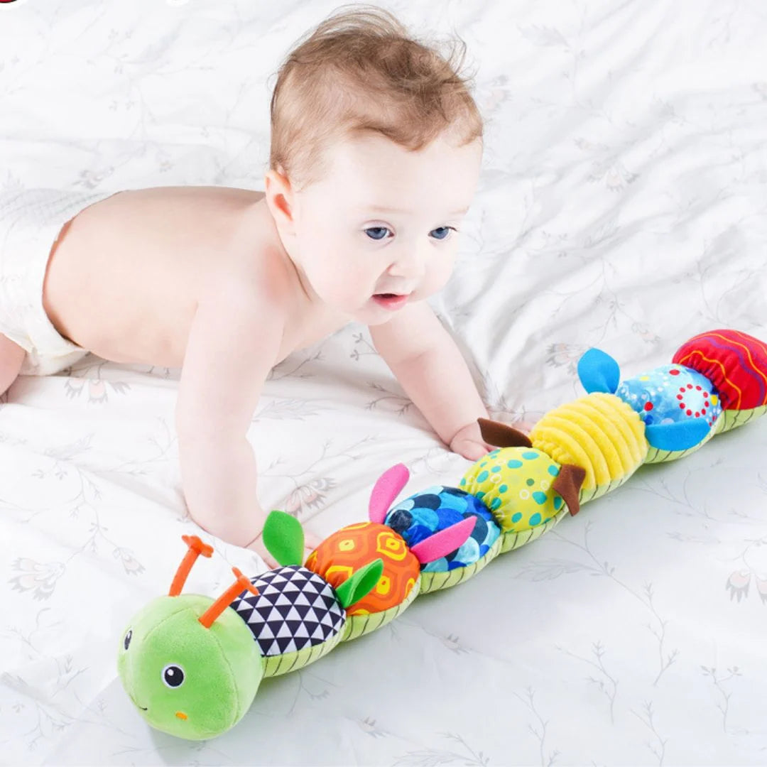 Sensory Caterpillar Toy Soft Plush With Gentle Melodies