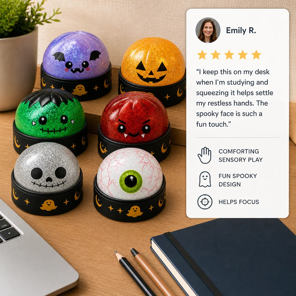 Sensory Squeeze Toy Soft Halloween Character Designs For Stress Relief