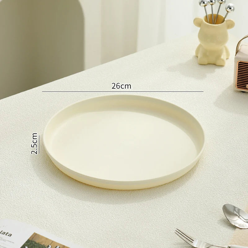 Serving Tray Round Plastic Easy-Clean