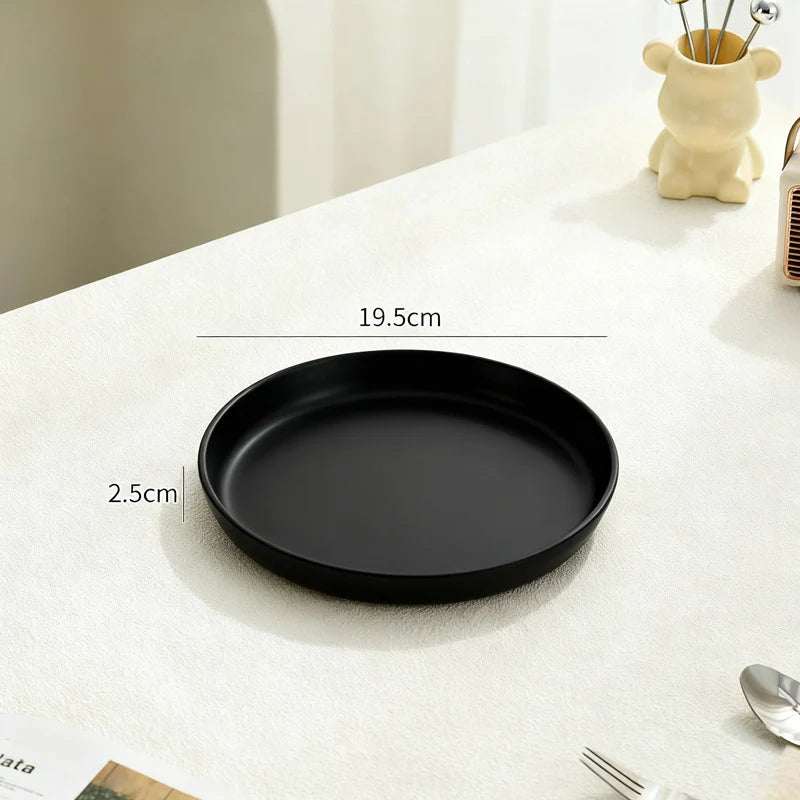 Serving Tray Round Plastic Easy-Clean