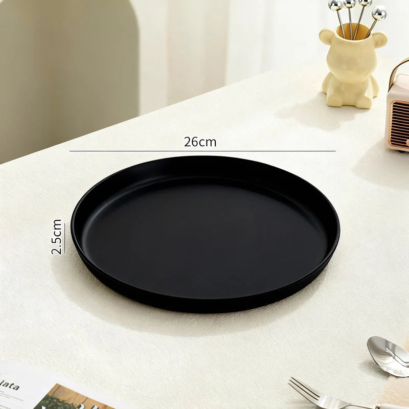 Serving Tray Round Plastic Easy-Clean