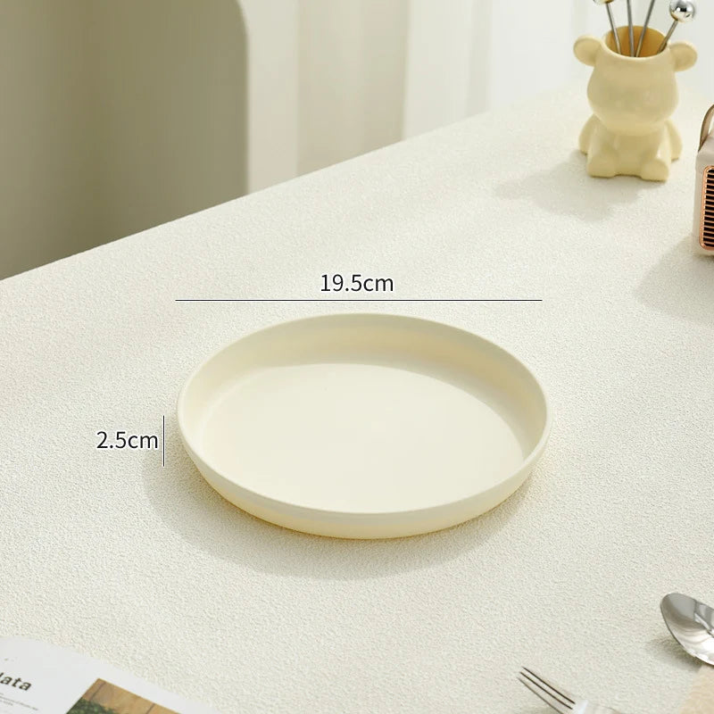 Serving Tray Round Plastic Easy-Clean