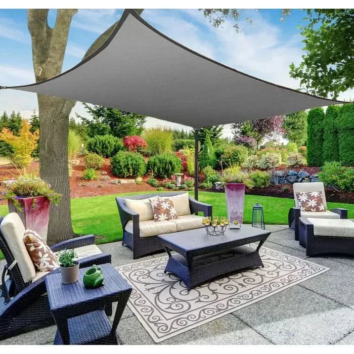 Shade Sail Waterproof Polyester 98% Shade Rate