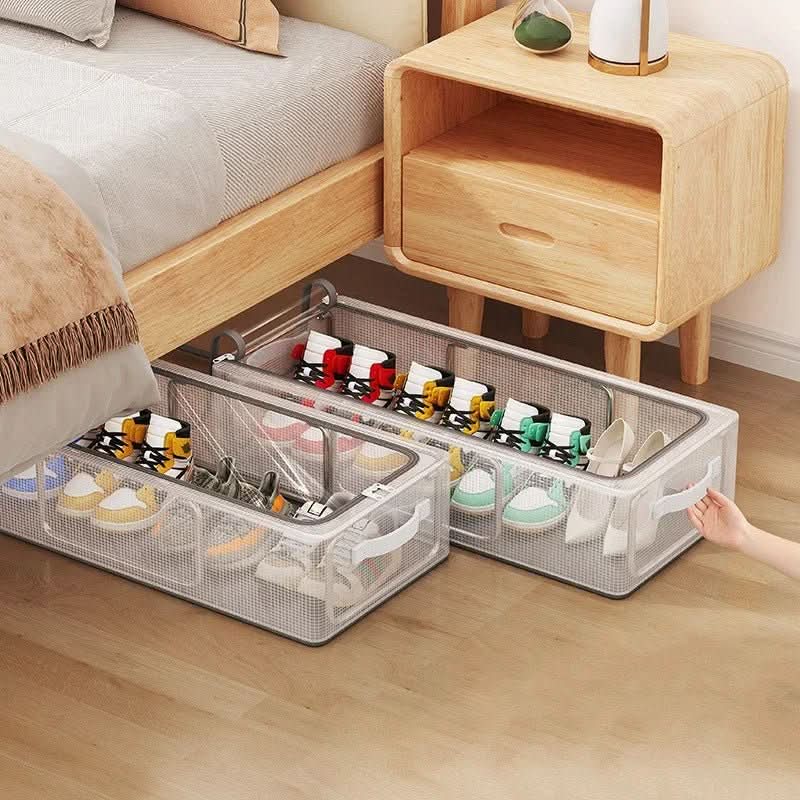 Shoe Storage Box Stackable Clear Ventilated