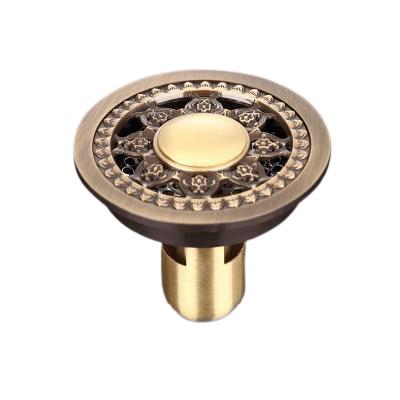 Shower Drain Round Brass Antique Brass Finish 4 Inch