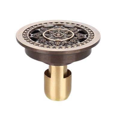 Shower Drain Round Brass Antique Brass Finish 4 Inch