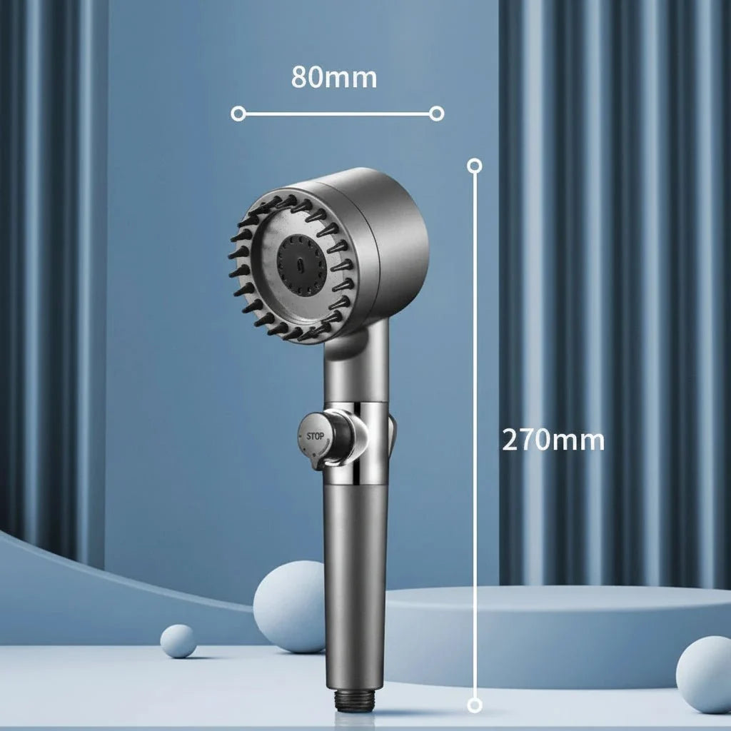 Shower Head High-Pressure Replaceable Filter Massage Function
