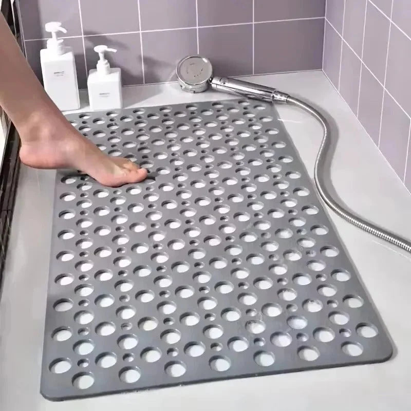 Shower Mat Square Non-Slip Suction Cup Base & Drainage Holes