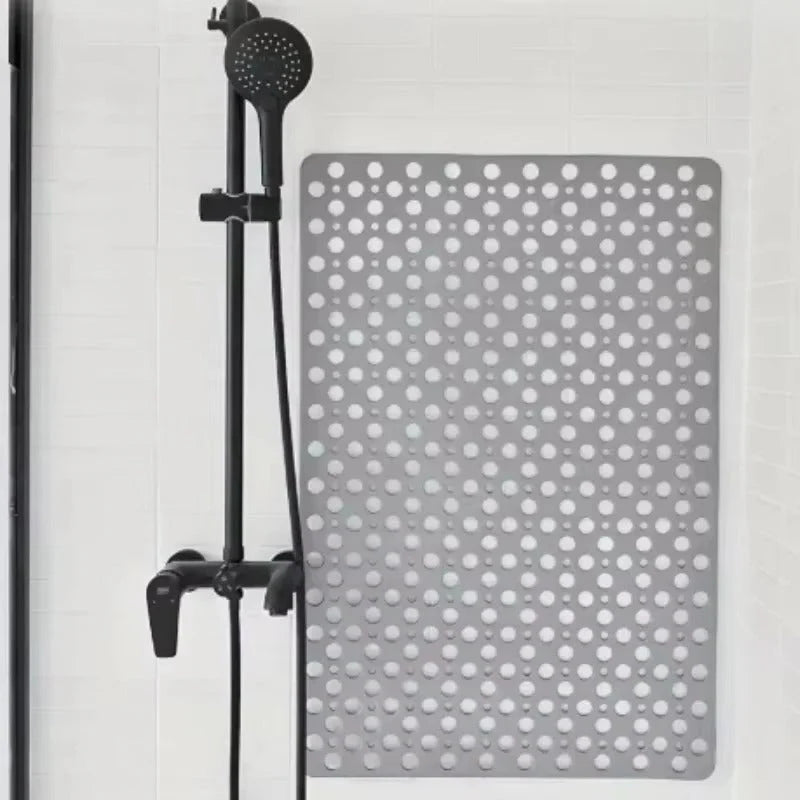 Shower Mat Square Non-Slip Suction Cup Base & Drainage Holes