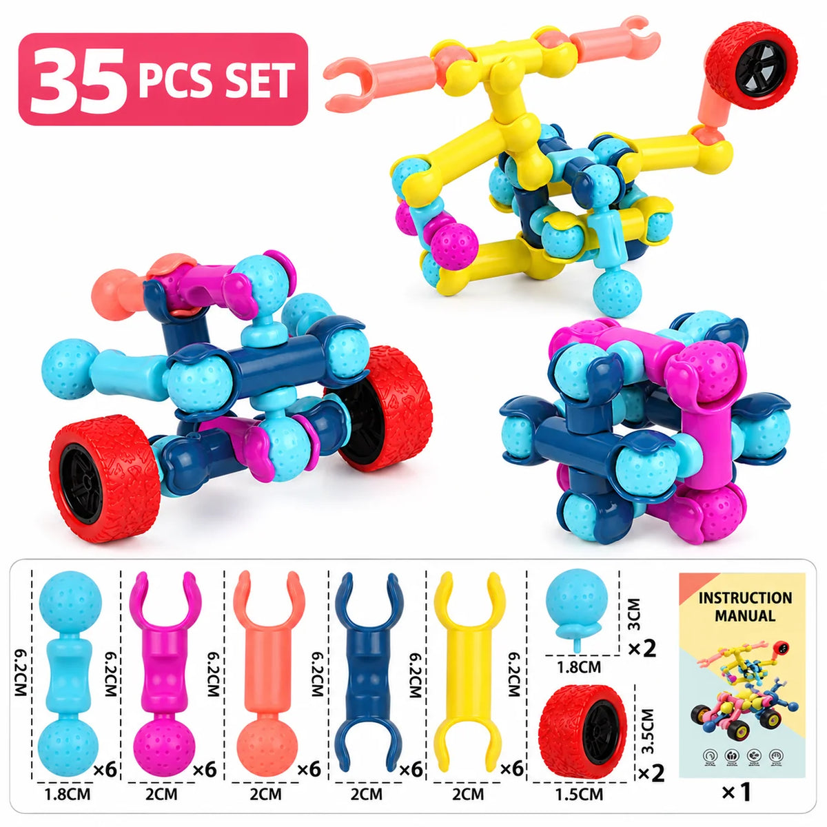 Skeleton Building Blocks Movable Joints Construction Set