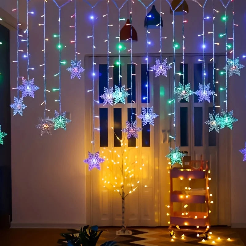 Snowflake String Lights USB Powered 13.1 Ft