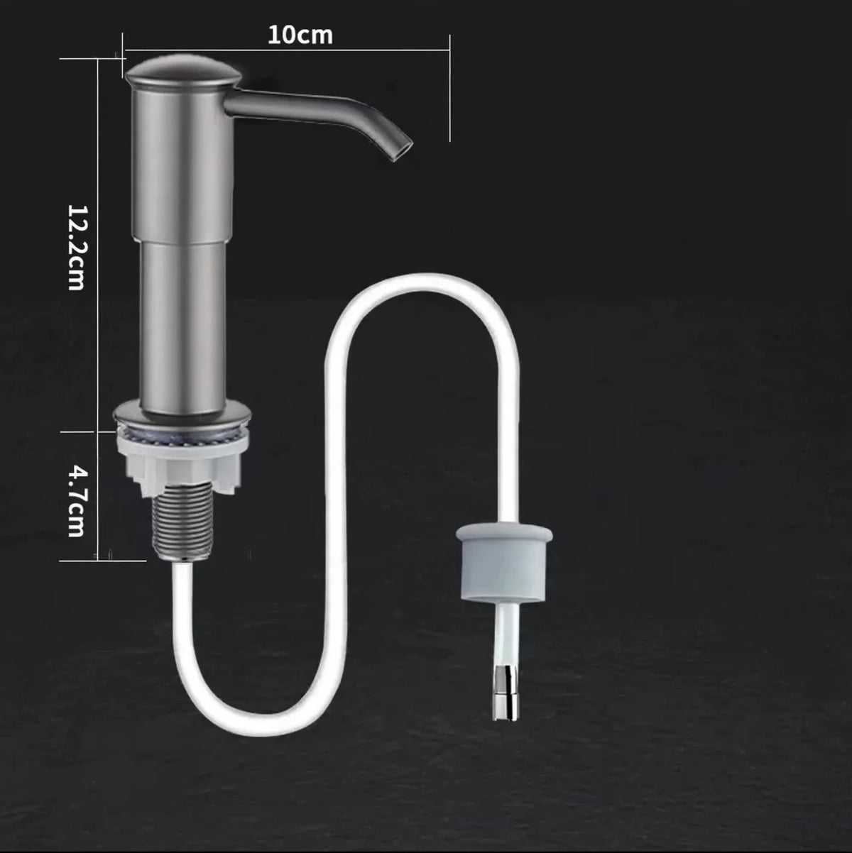 Soap Dispenser Sink-Mounted With Extension Tube & Removable Shelf