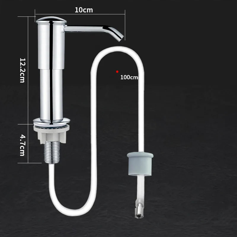 Soap Dispenser Sink-Mounted With Extension Tube & Removable Shelf